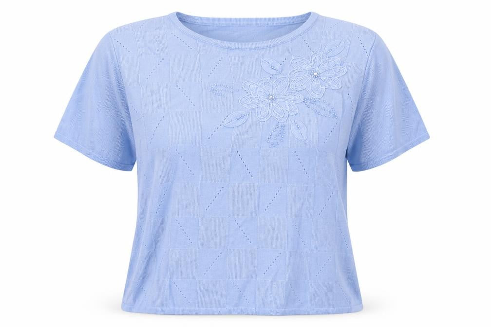 Womens UK Size M Fay Louise Blue Basic Blouse