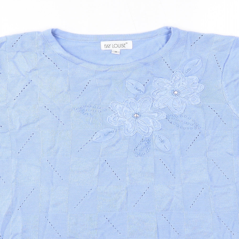 Womens UK Size M Fay Louise Blue Basic Blouse