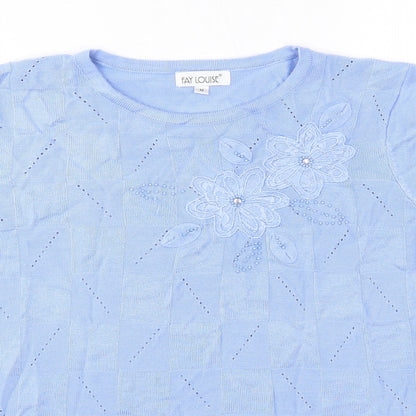 Womens UK Size M Fay Louise Blue Basic Blouse