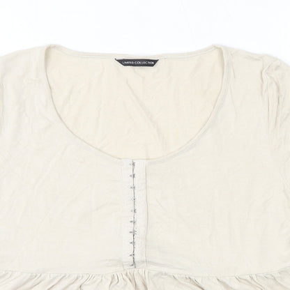 Womens UK Size 14 M&S Beige Basic Blouse