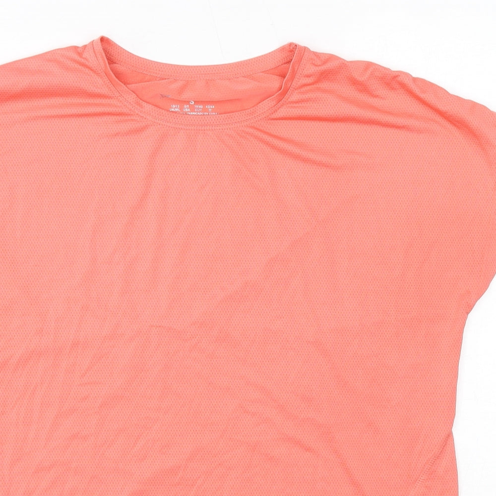 Workout Womens Pink  Polyester Basic Casual Size S Round Neck