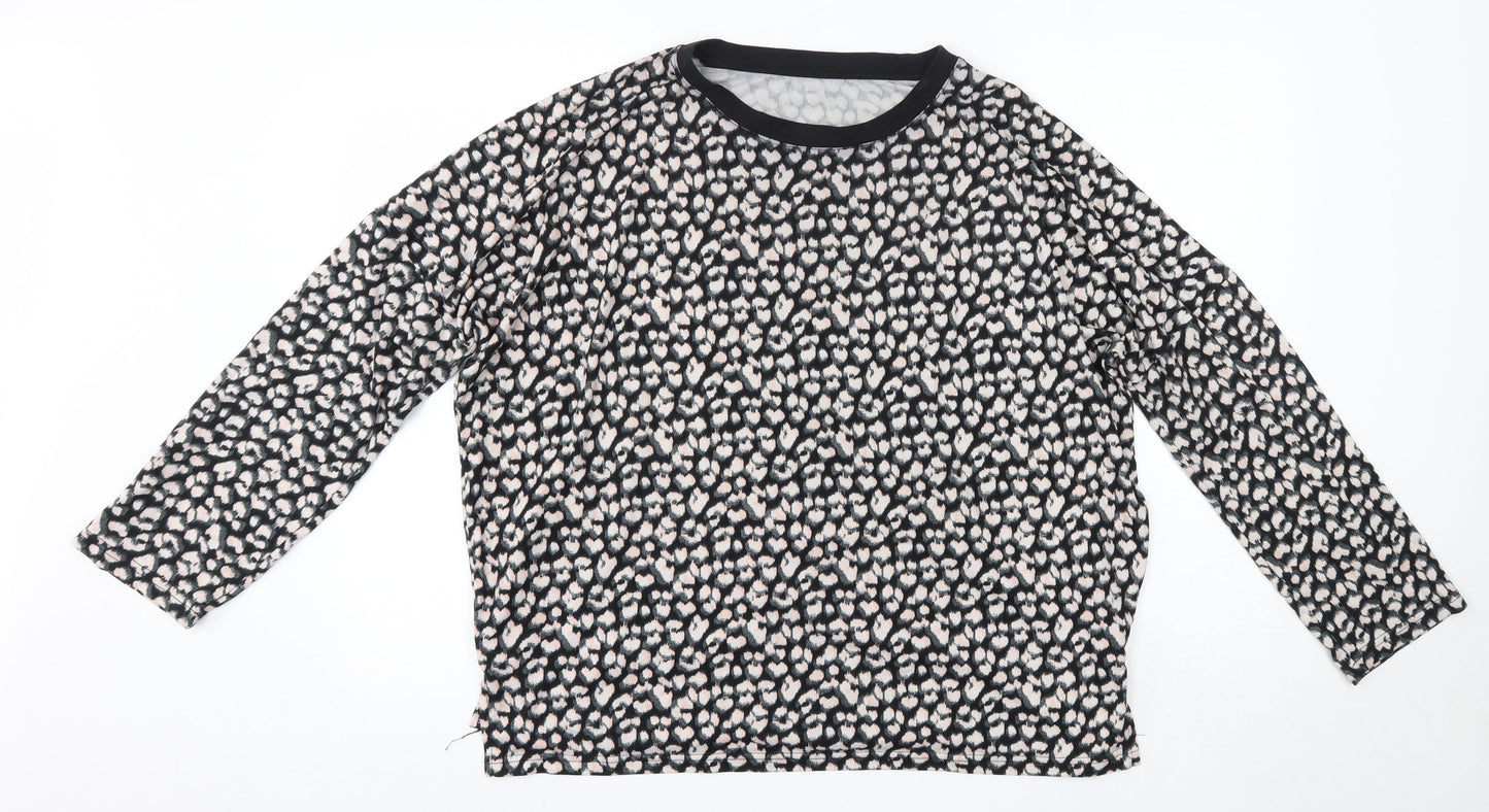 Womens UK Size 14 Peacocks Multicoloured Basic Blouse
