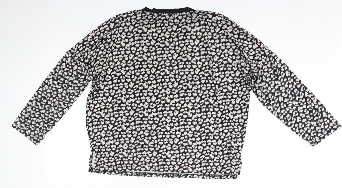 Womens UK Size 14 Peacocks Multicoloured Basic Blouse