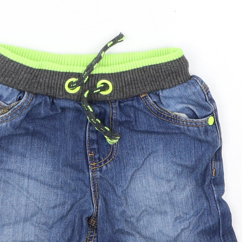 George Baby Blue  Cotton Cropped Trousers Size 18-24 Months   - Shorts