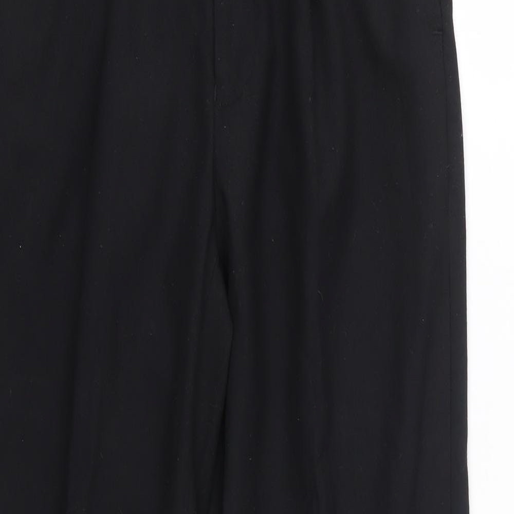 Teflon Mens Black  Polyester Dress Pants Trousers Size 26 in L26 in Regular