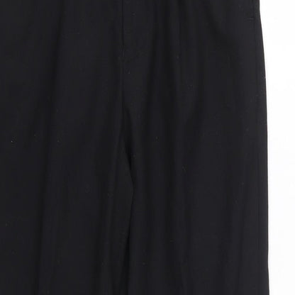 Teflon Mens Black  Polyester Dress Pants Trousers Size 26 in L26 in Regular