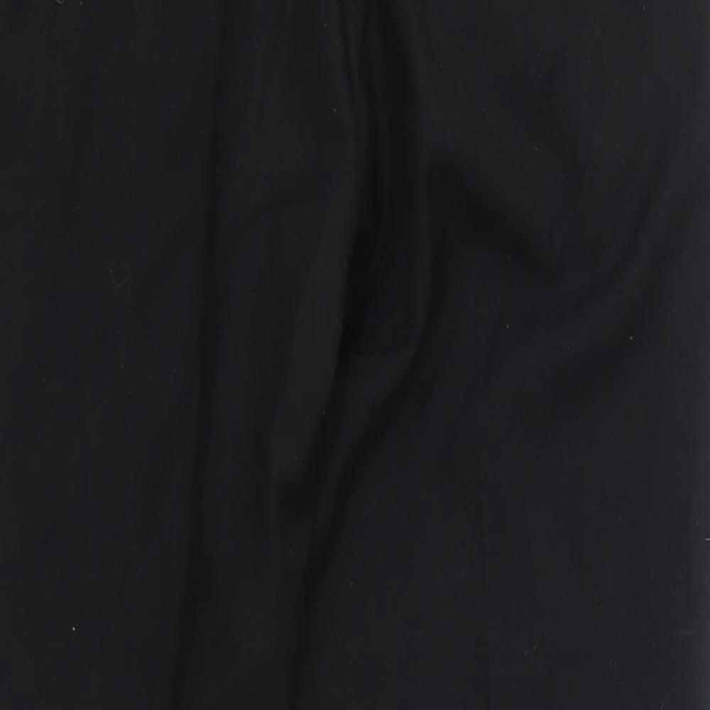 Teflon Mens Black  Polyester Dress Pants Trousers Size 26 in L26 in Regular