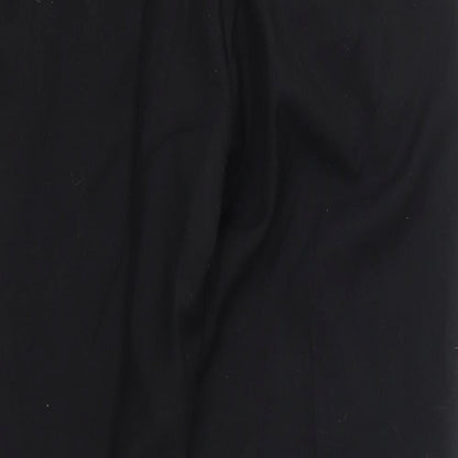 Teflon Mens Black  Polyester Dress Pants Trousers Size 26 in L26 in Regular