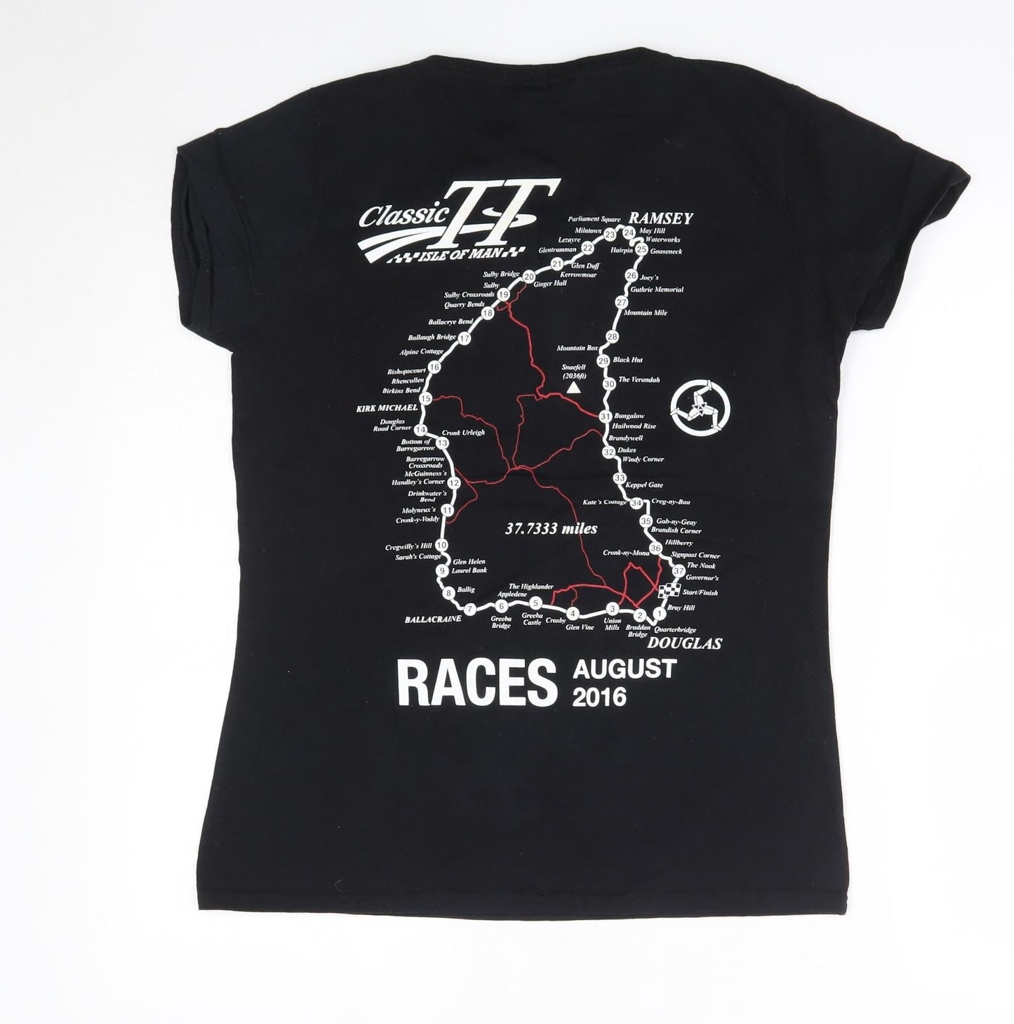 Womens UK Size M Fruit of the Loom Black Basic T-Shirt