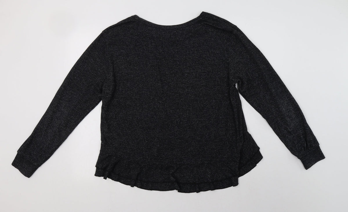 Back view of Very women’s grey solid polyester top lounge set, size UK 16
