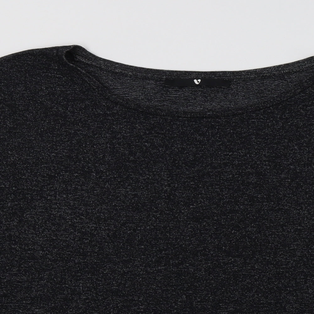 Close-up detail of Very women’s grey solid polyester top lounge set, size UK 16
