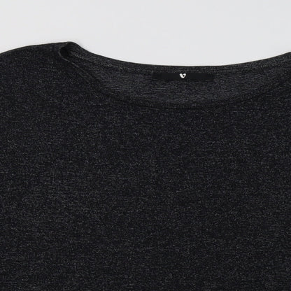 Close-up detail of Very women’s grey solid polyester top lounge set, size UK 16