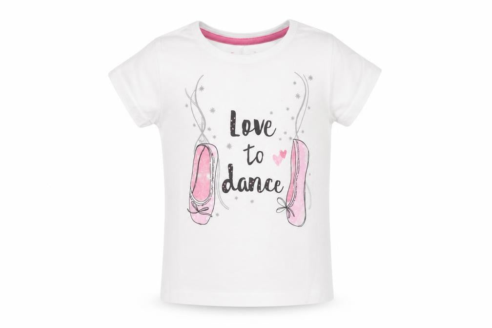 Front view of Primark girls’ white cotton basic t-shirt, size 2-3, years crew neck