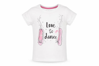 Front view of Primark girls’ white cotton basic t-shirt, size 2-3, years crew neck