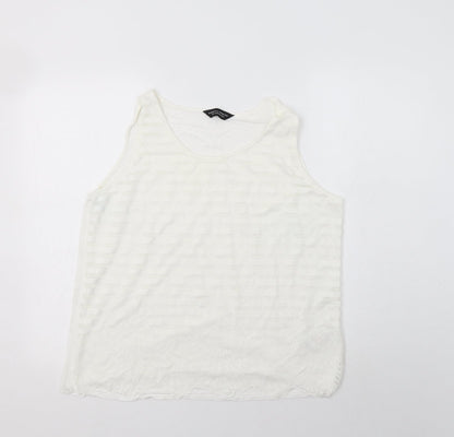 Womens UK Size 16 Dorothy Perkins White Basic Tank
