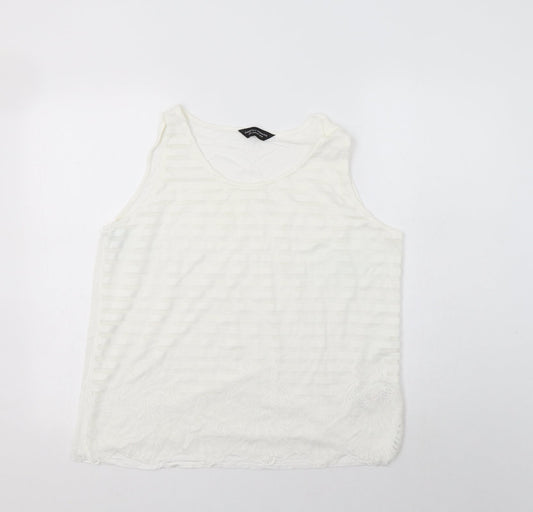 Womens UK Size 16 Dorothy Perkins White Basic Tank