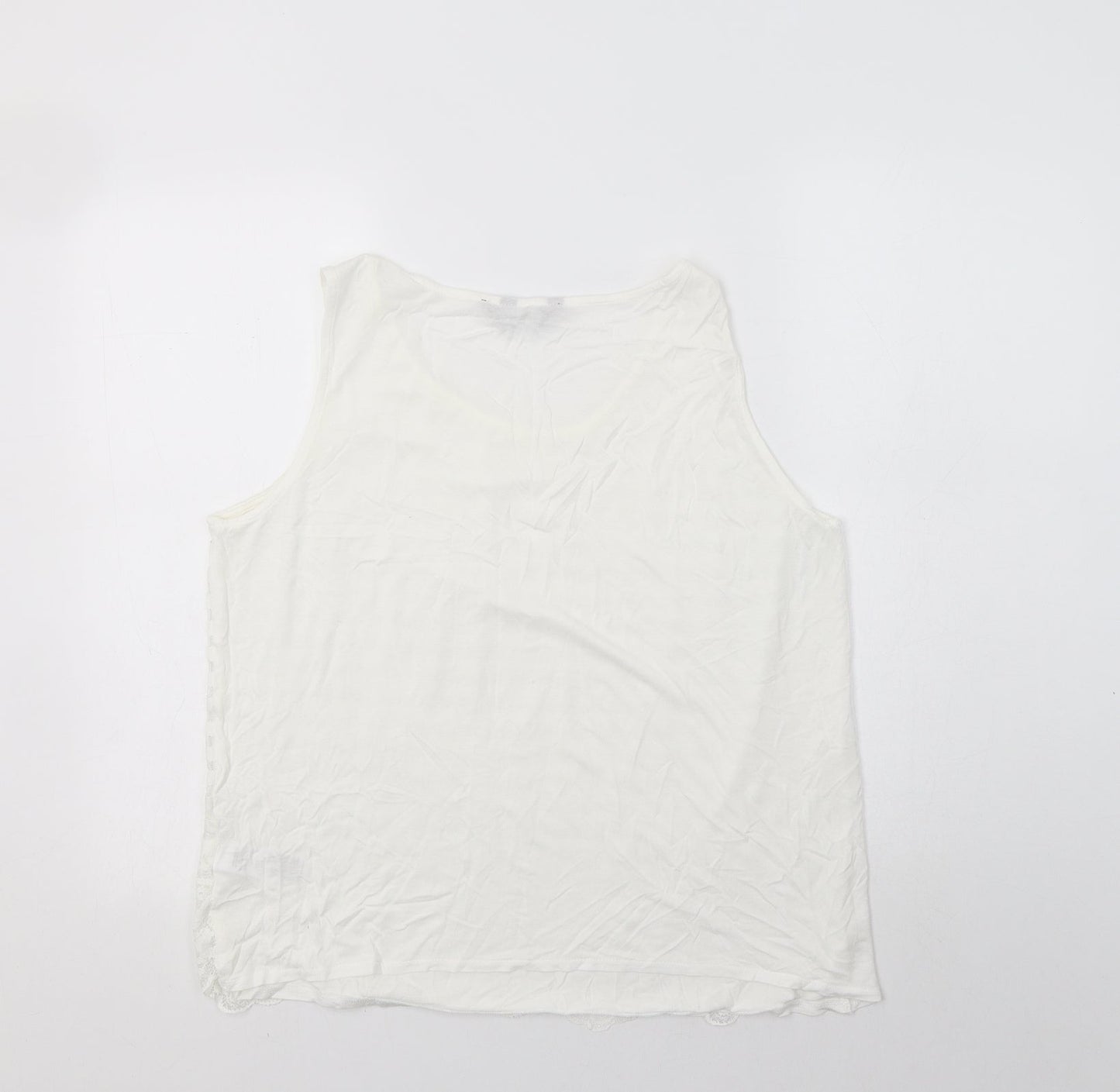 Womens UK Size 16 Dorothy Perkins White Basic Tank