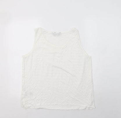 Womens UK Size 16 Dorothy Perkins White Basic Tank
