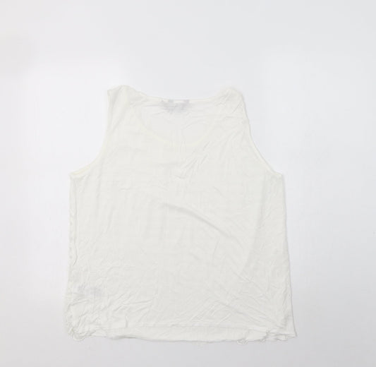 Womens UK Size 16 Dorothy Perkins White Basic Tank