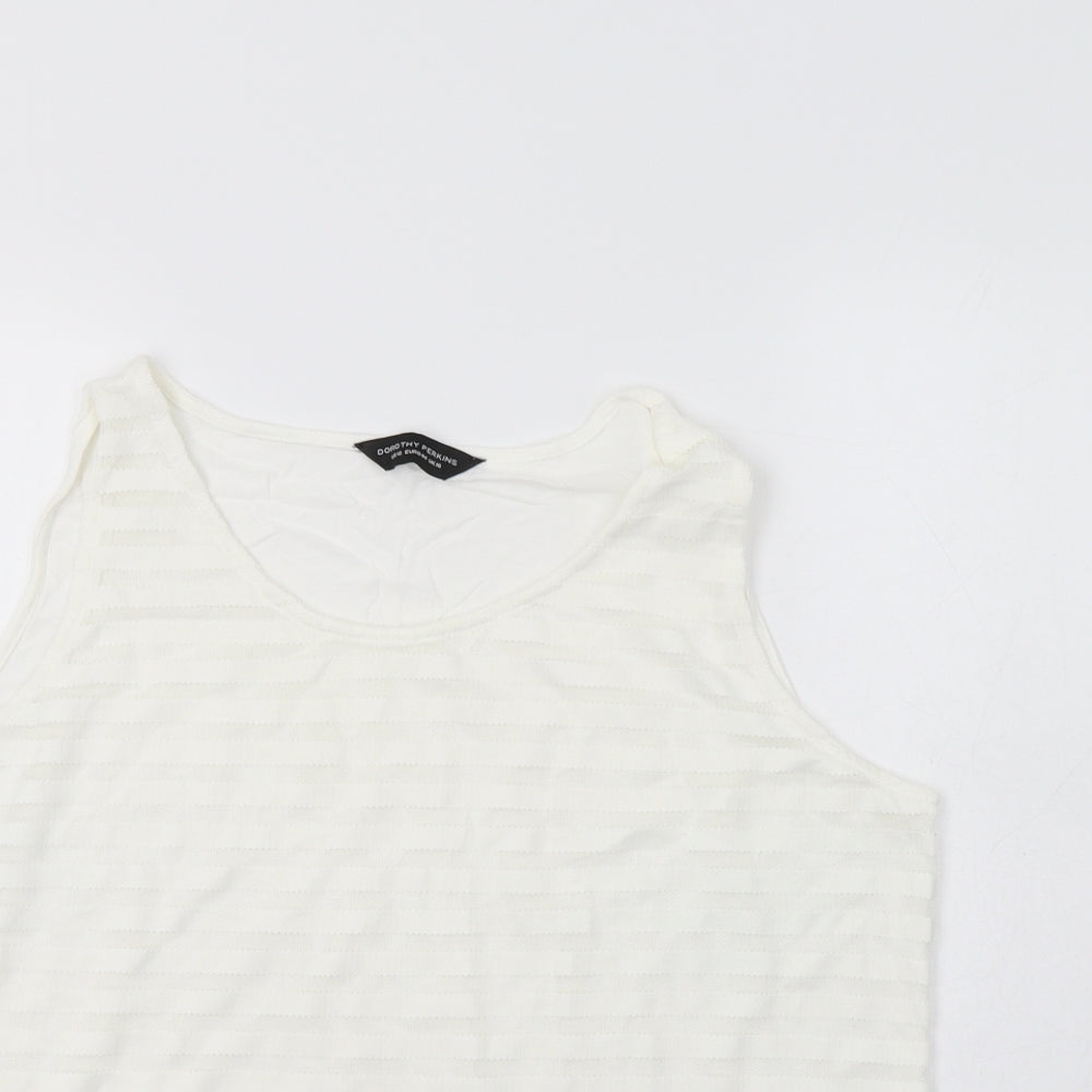 Womens UK Size 16 Dorothy Perkins White Basic Tank