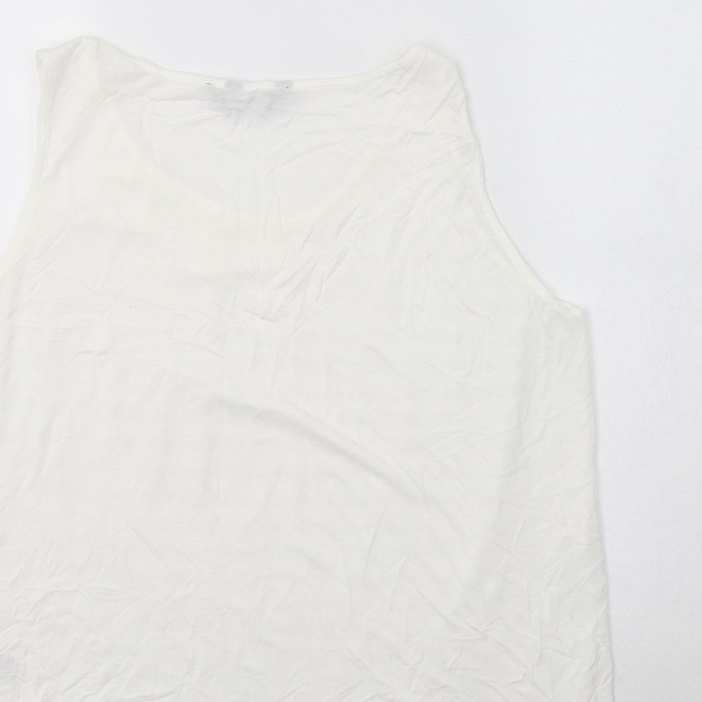 Womens UK Size 16 Dorothy Perkins White Basic Tank