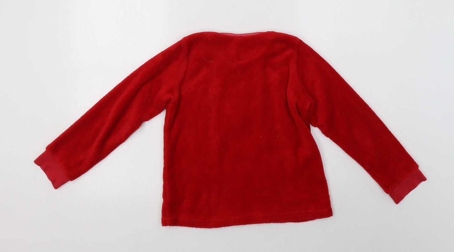 Mqataalan Girls Red Solid Polyester Top Pyjama Top Size 10-11 Years   - Minnie Mouse