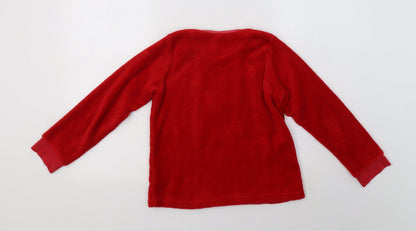 Mqataalan Girls Red Solid Polyester Top Pyjama Top Size 10-11 Years   - Minnie Mouse