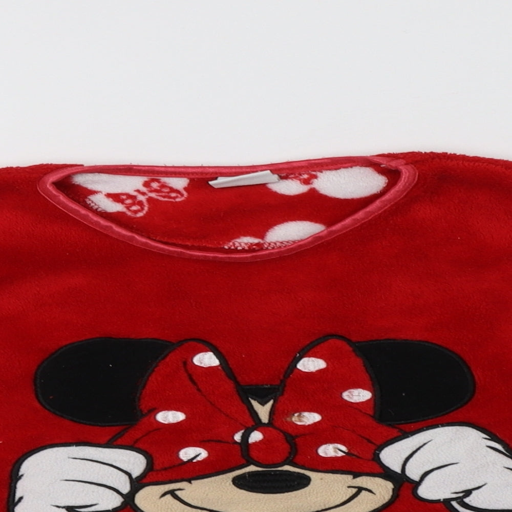 Mqataalan Girls Red Solid Polyester Top Pyjama Top Size 10-11 Years   - Minnie Mouse