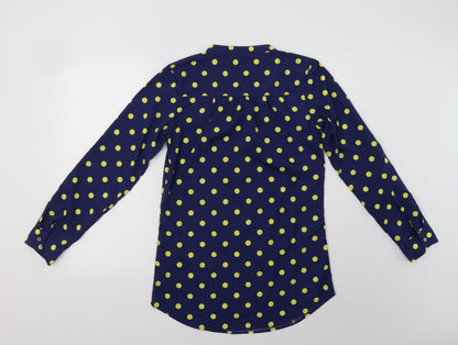 Womens UK Size S Preworn Blue Ringer Blouse