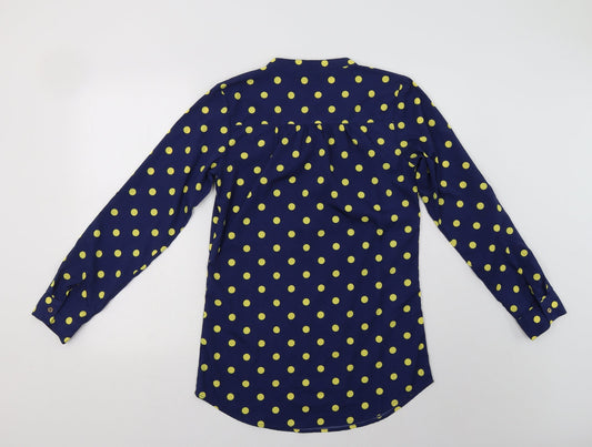 Womens UK Size S Preworn Blue Ringer Blouse