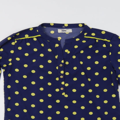 Womens UK Size S Preworn Blue Ringer Blouse