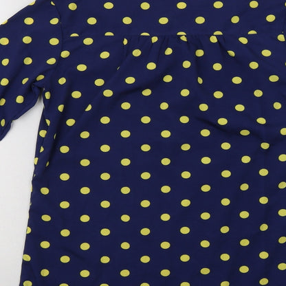 Womens UK Size S Preworn Blue Ringer Blouse