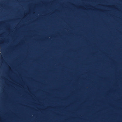 Brand and care label for Gap girls’ blue cotton basic polo, size 12, years crew neck