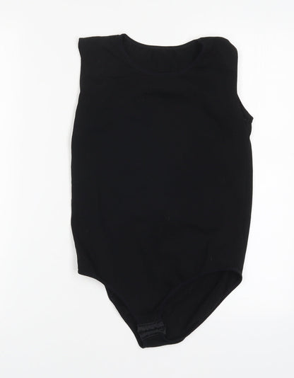 Kata Womens Black  Cotton Bodysuit One-Piece Size M