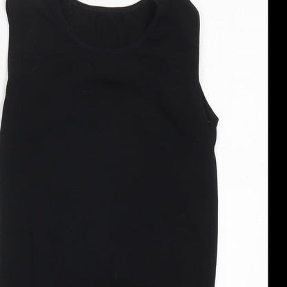 Kata Womens Black  Cotton Bodysuit One-Piece Size M