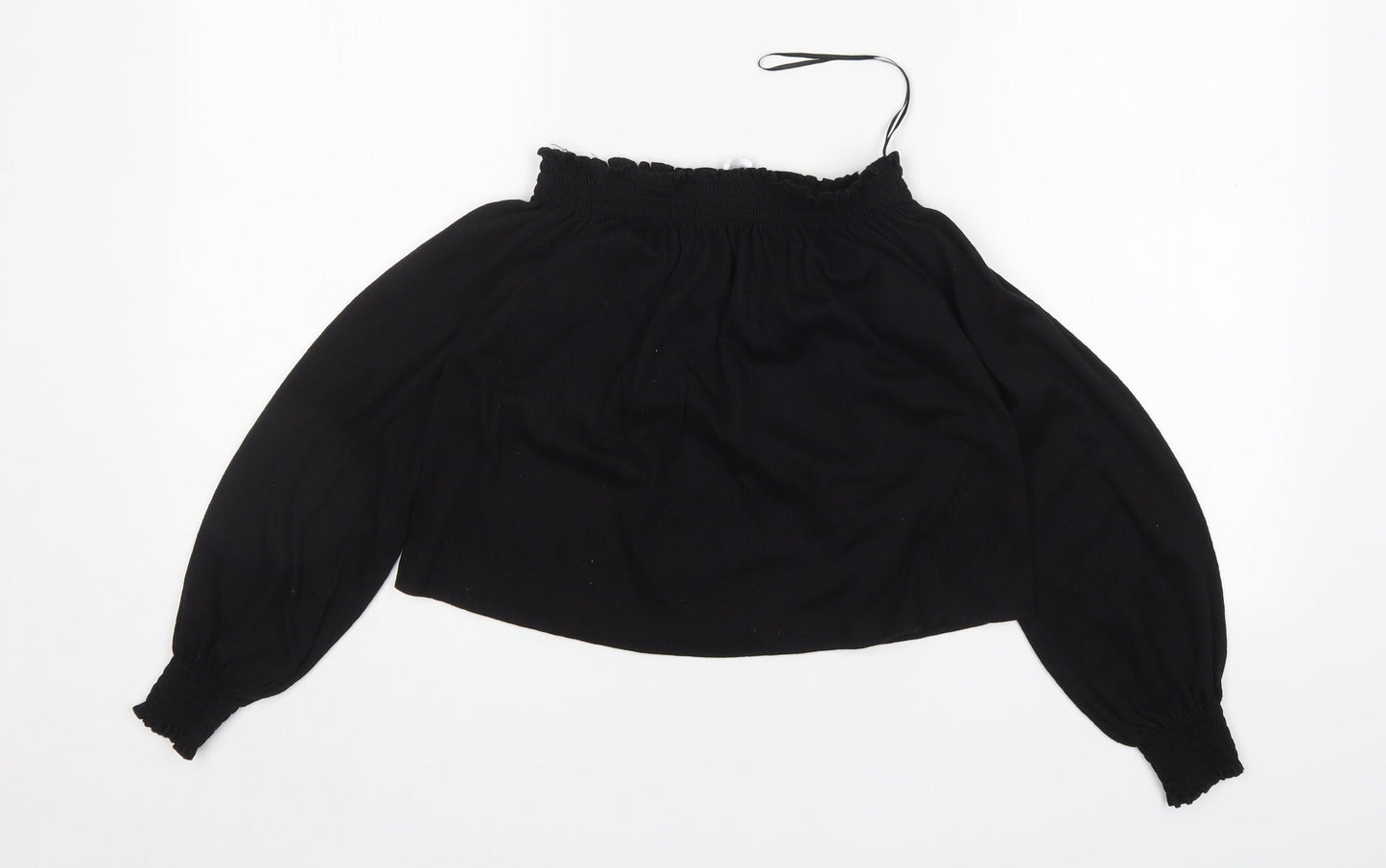 Womens UK Size S H&M Black Basic Blouse
