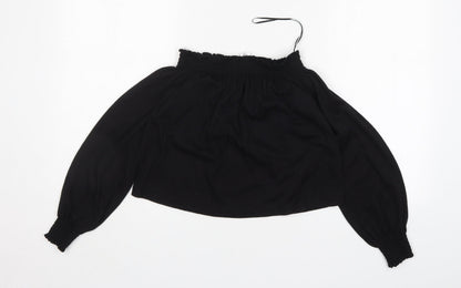 Womens UK Size S H&M Black Basic Blouse