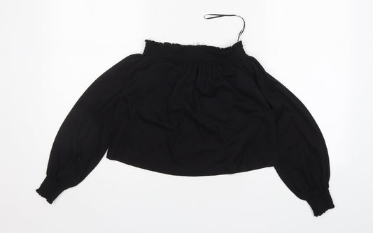 Womens UK Size S H&M Black Basic Blouse