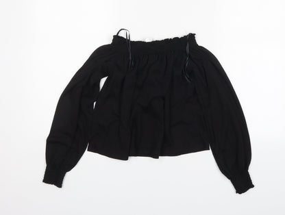 Womens UK Size S H&M Black Basic Blouse