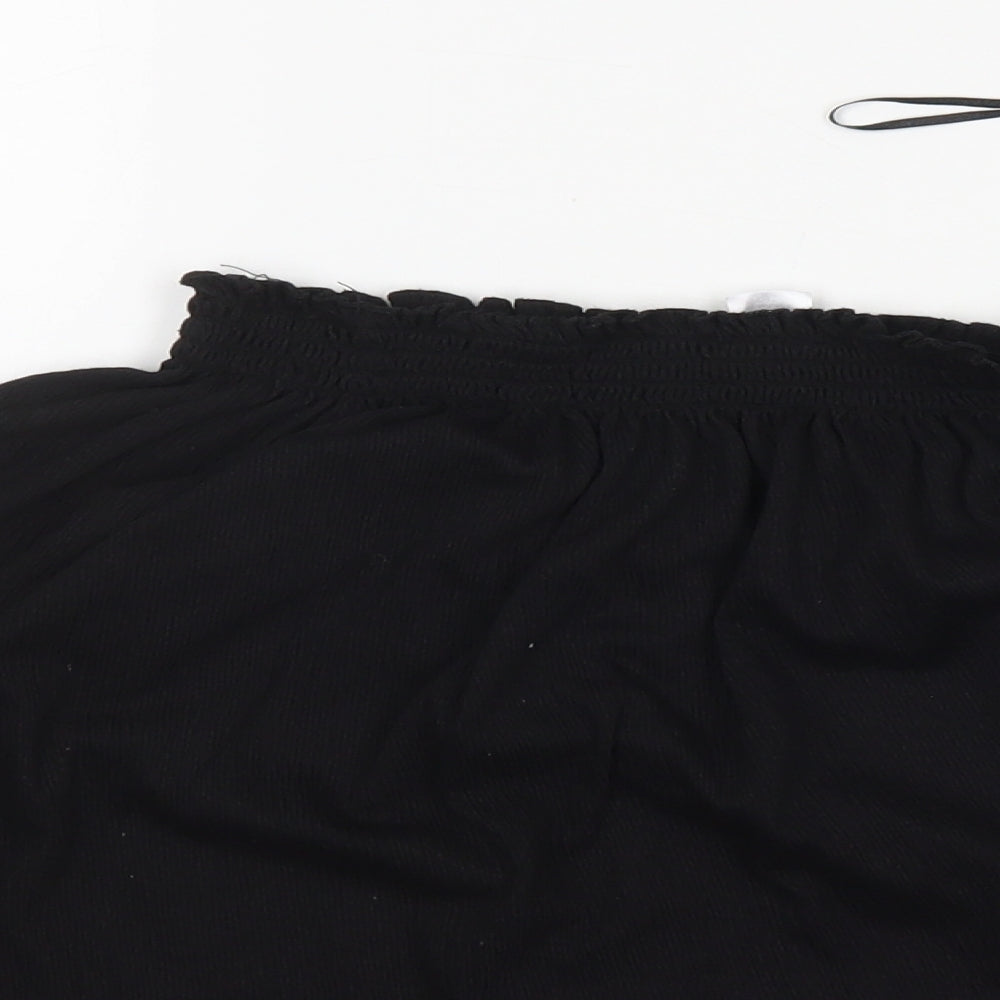Womens UK Size S H&M Black Basic Blouse