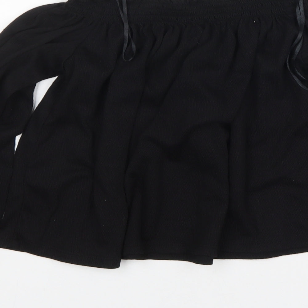 Womens UK Size S H&M Black Basic Blouse