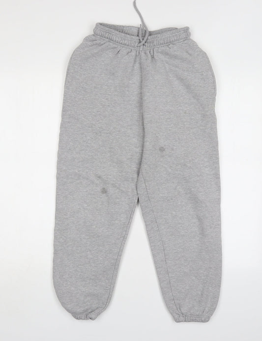Womens UK Size 10 Preworn Regular Fit Sweatpants Grey Trousers