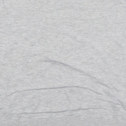 M&S Womens Grey Round Neck  Viscose Pullover Jumper Size 10