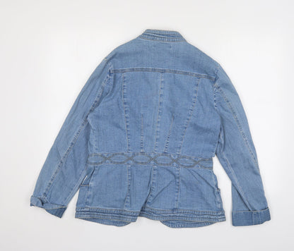 Cote Femme Womens Blue   Jacket  Size 12