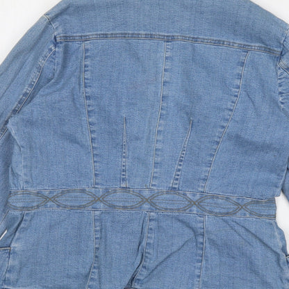 Cote Femme Womens Blue   Jacket  Size 12