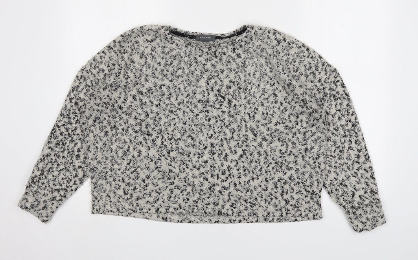 Primark Womens Multicoloured Round Neck Animal Print Polyester Pullover Jumper Size M