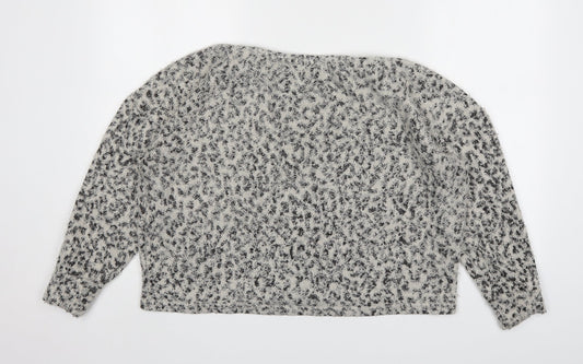 Primark Womens Multicoloured Round Neck Animal Print Polyester Pullover Jumper Size M