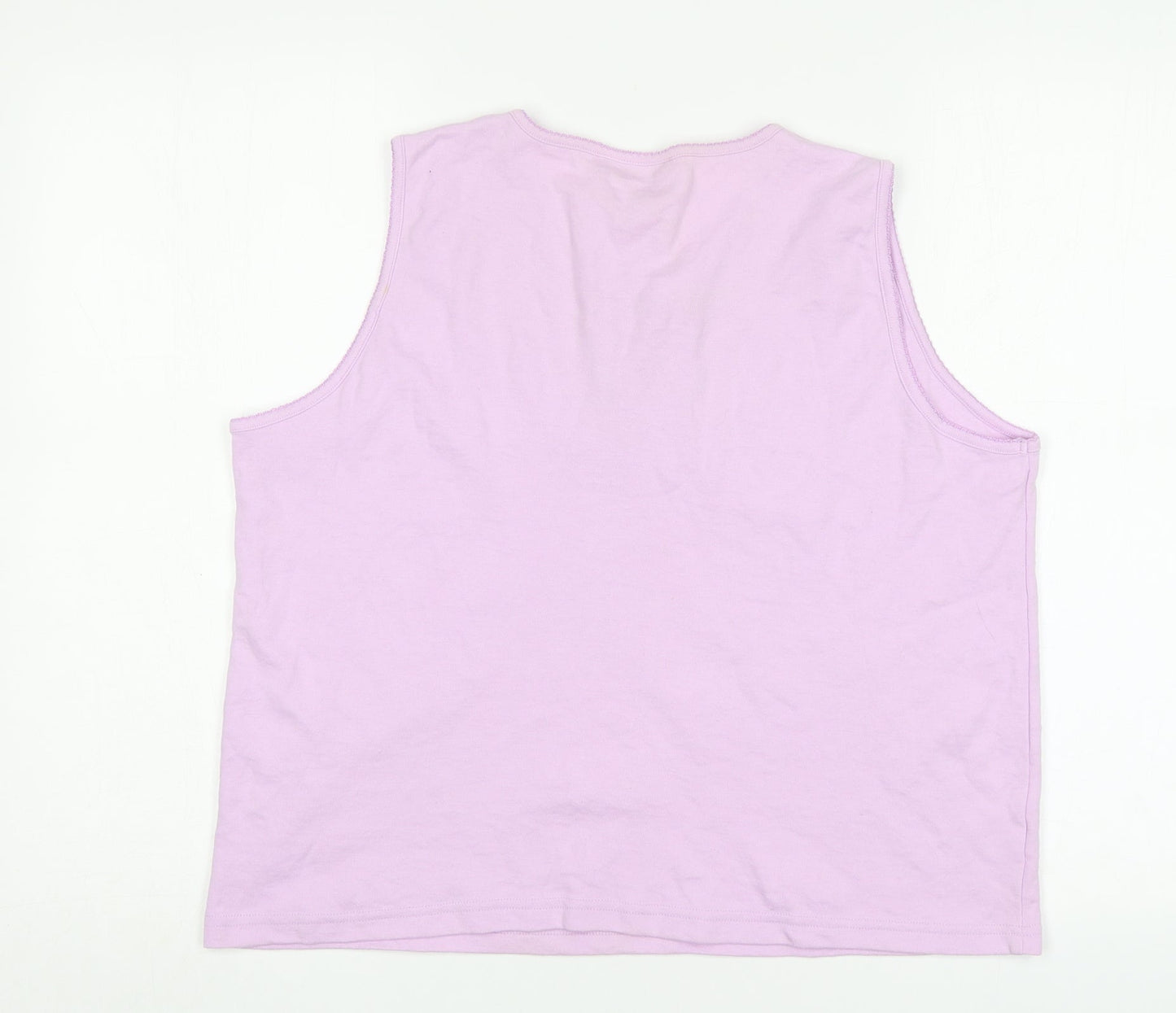 BCASUAL Womens Pink  Polyester Basic Tank Size 20 Round Neck
