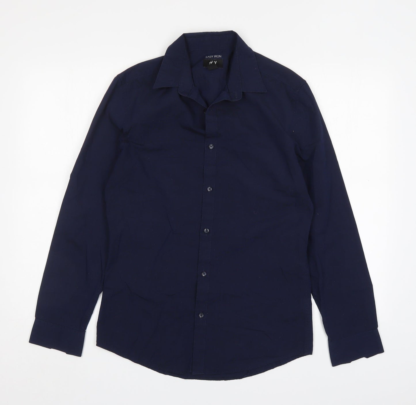 Mens UK Collar Size S H&M Smart Blue  Dress Shirt