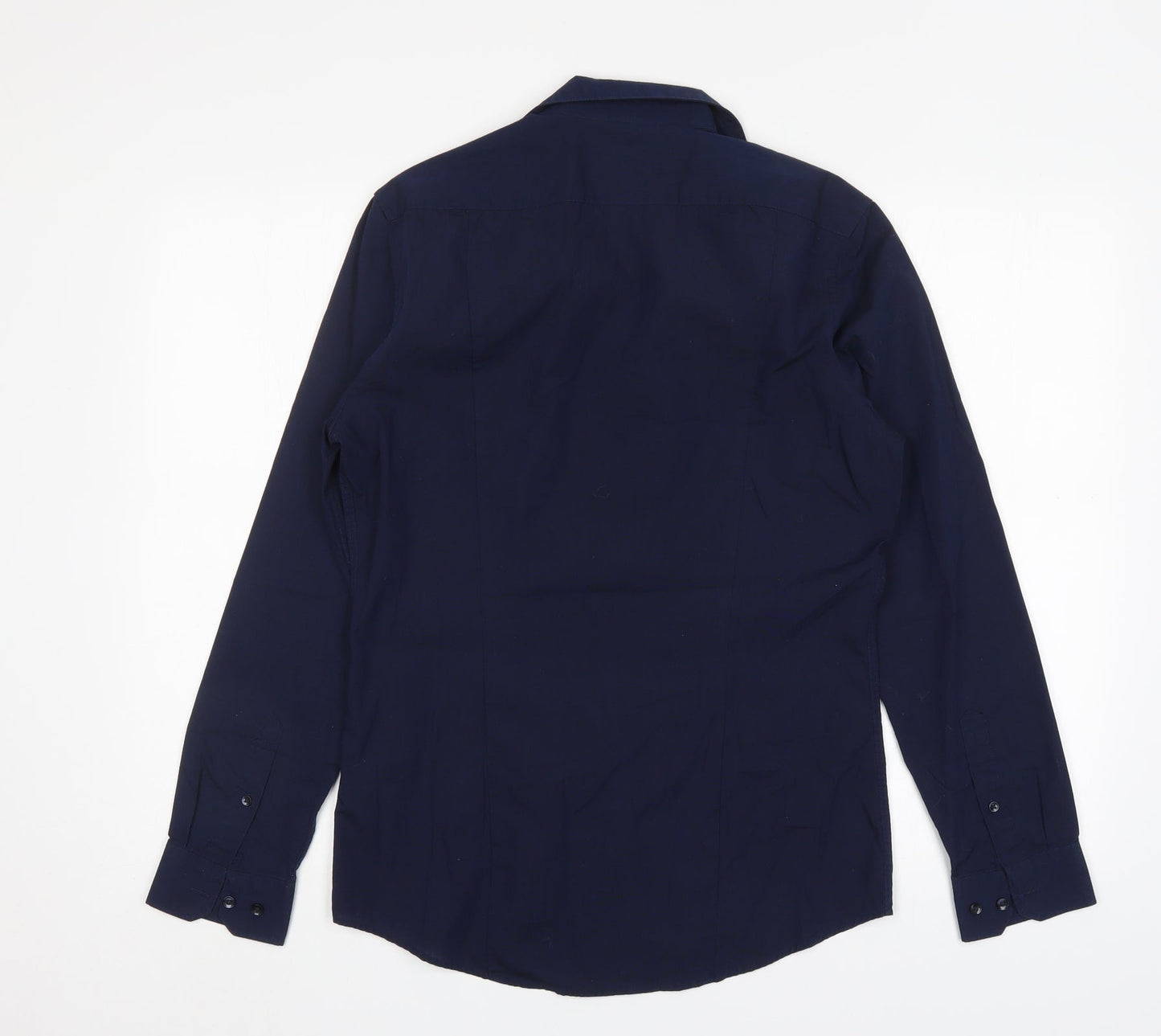 Mens UK Collar Size S H&M Smart Blue  Dress Shirt